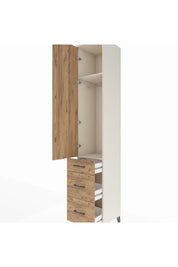 Hyperion Dolap 2 Raflı 3 Çekmeceli Tek Askılı 44x44x243 - S64M156V3B