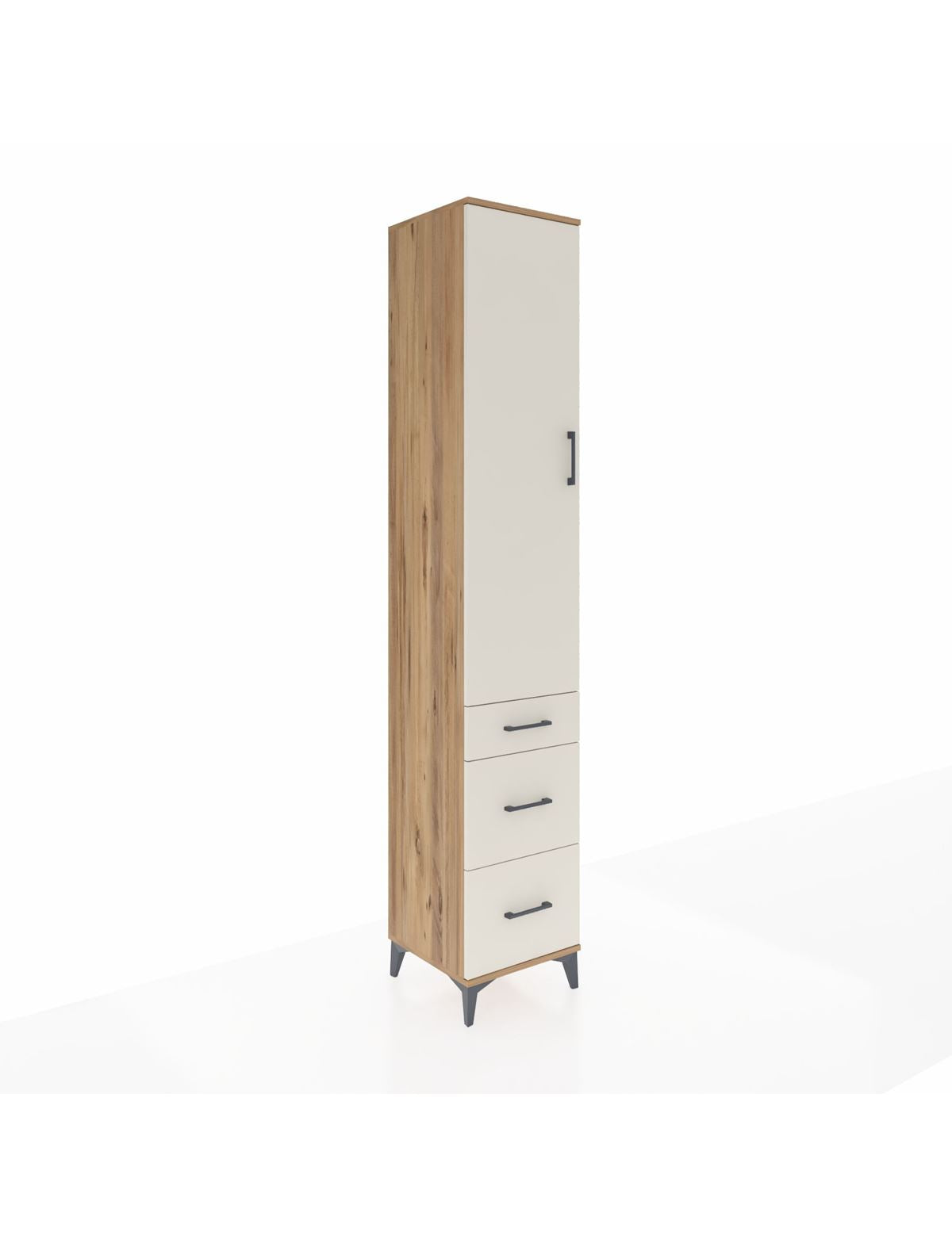 Hyperion Dolap 2 Raflı 3 Çekmeceli Tek Askılı 44x44x243 - S64M156V7B