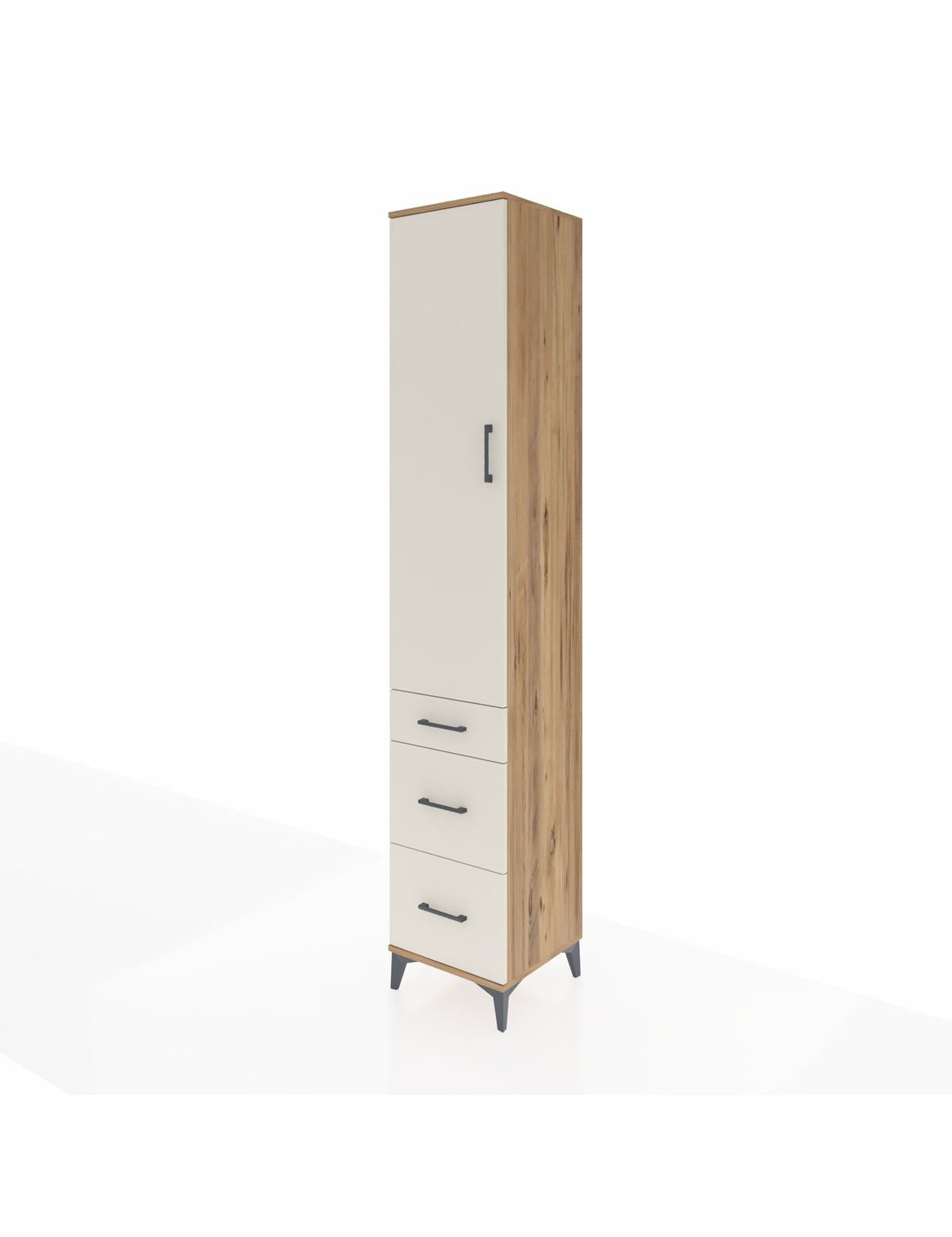 Hyperion Dolap 2 Raflı 3 Çekmeceli Tek Askılı 44x44x243 - S64M156V7B