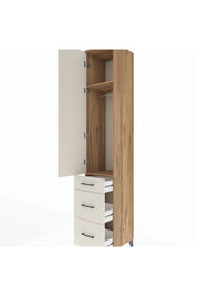 Hyperion Dolap 2 Raflı 3 Çekmeceli Tek Askılı 44x44x243 - S64M156V7B