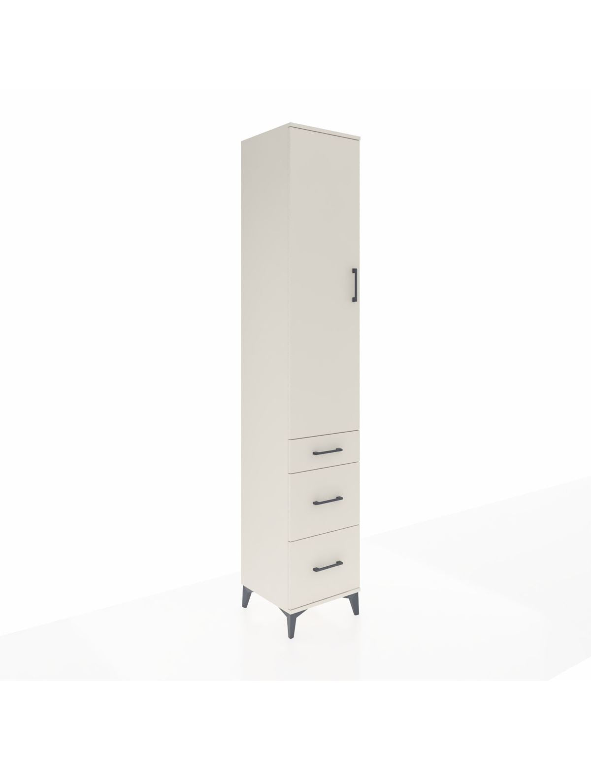 Hyperion Dolap 4 Raflı 3 Çekmeceli Tek Kapaklı 44x44x243 - S64M157V1B