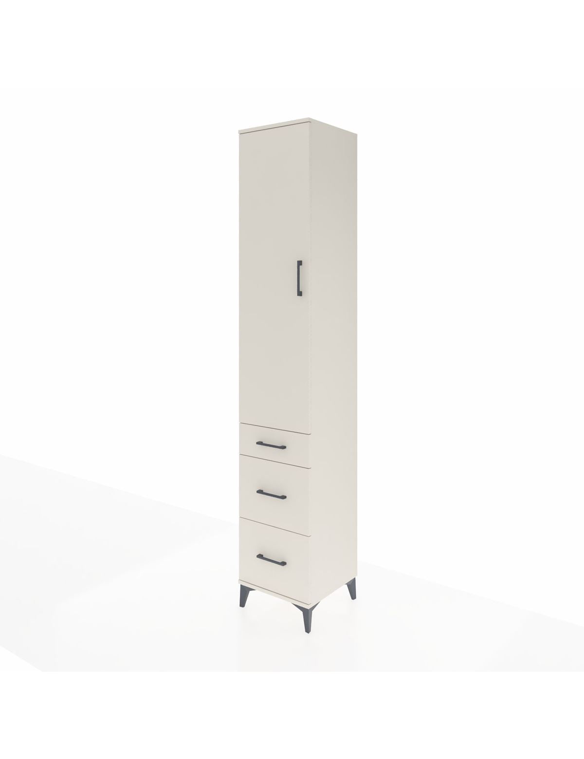 Hyperion Dolap 4 Raflı 3 Çekmeceli Tek Kapaklı 44x44x243 - S64M157V1B