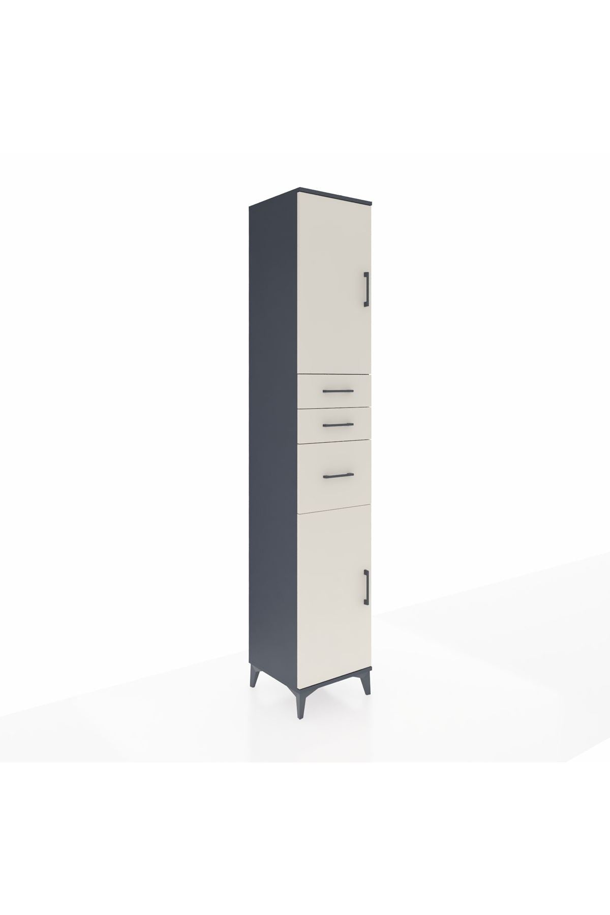 Hyperion Dolap 4 Raflı 3 Çekmeceli 2 Kapaklı 44x44x243 - S64M120V4B