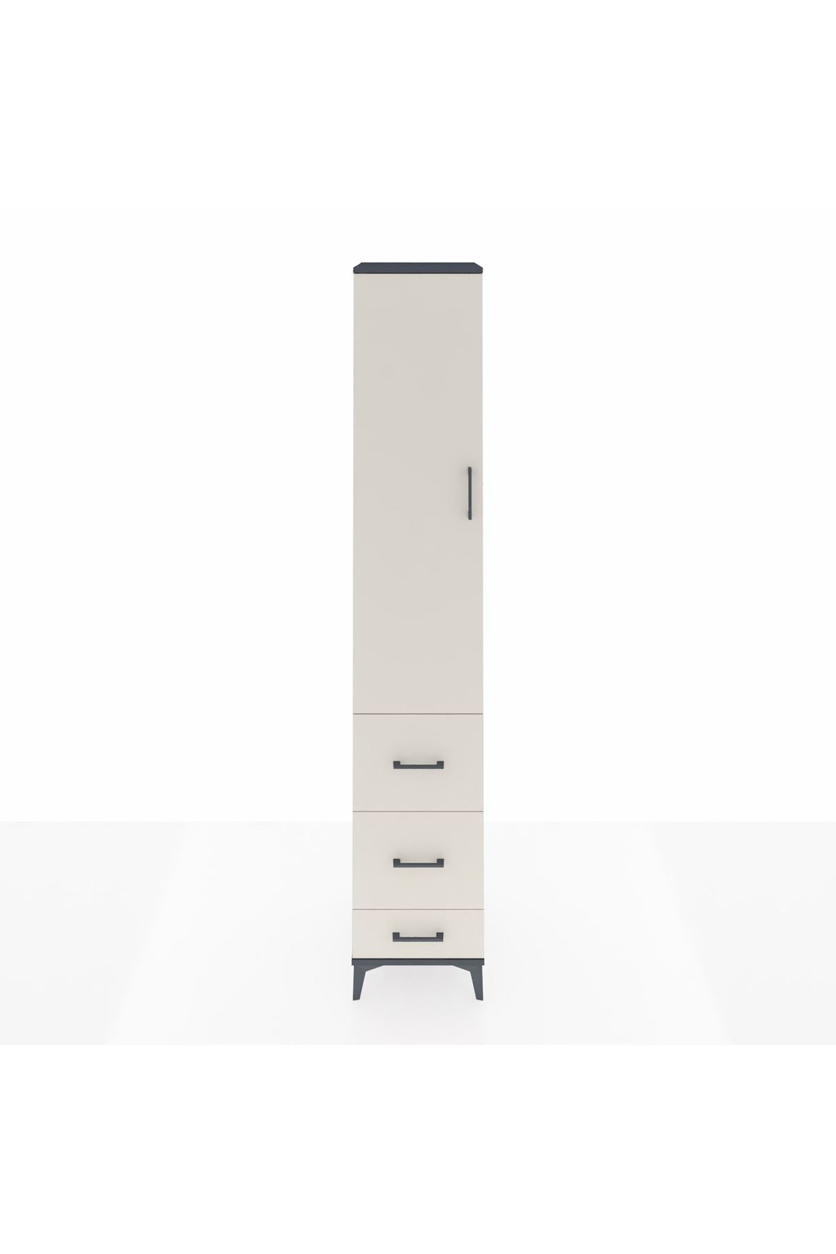 Hyperion Dolap 2 Raflı 3 Çekmeceli Tek Askılı 44x44x243 - S64M158V4B