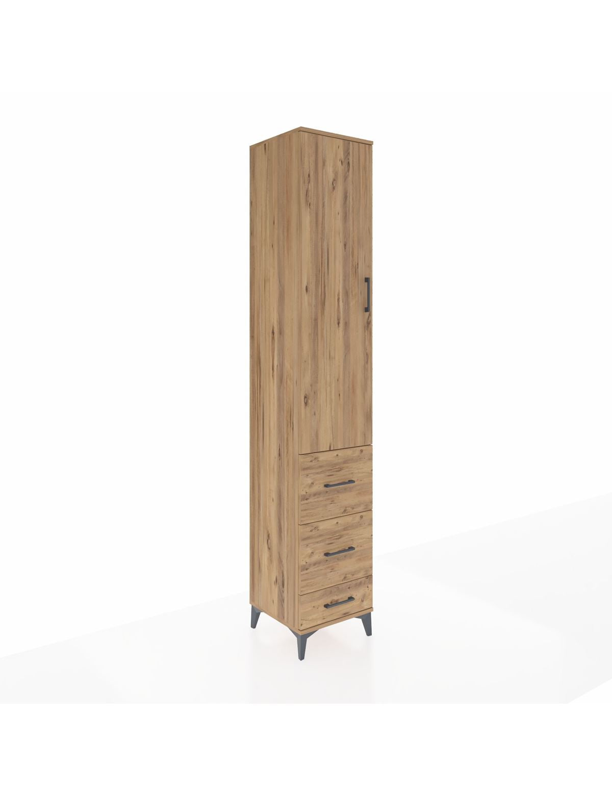 Hyperion Dolap 2 Raflı 3 Çekmeceli Tek Askılı 44x44x243 - S64M158V9B
