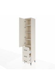 Hyperion Dolap 4 Raflı 3 Çekmeceli Tek Kapaklı 44x44x243 - S64M159V1B