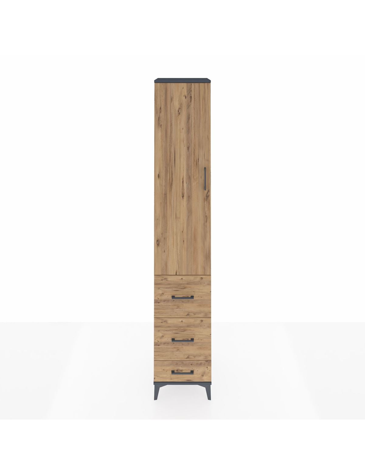Hyperion Dolap 4 Raflı 3 Çekmeceli Tek Kapaklı 44x44x243 - S64M159V6B