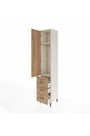 Hyperion Dolap 2 Raflı 3 Çekmeceli Tek Askılı 44x44x243 - S64M160V3B