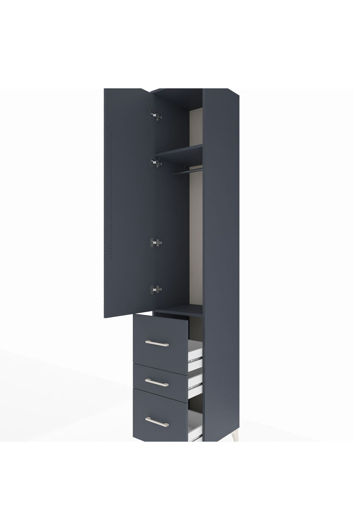 Hyperion Dolap 2 Raflı 3 Çekmeceli Tek Askılı 44x44x243 - S64M160V5B