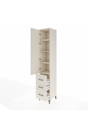 Hyperion Dolap 4 Raflı 3 Çekmeceli Tek Kapaklı 44x44x243 - S64M161V1B