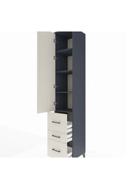 Hyperion Dolap 4 Raflı 3 Çekmeceli Tek Kapaklı 44x44x243 - S64M161V4B