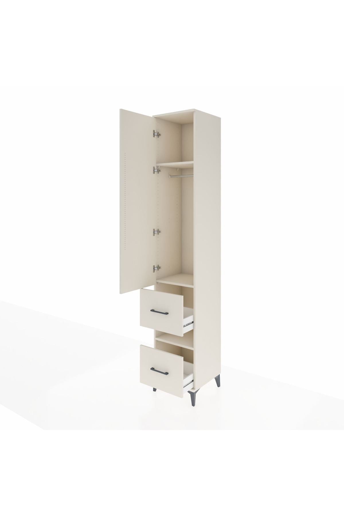 Hyperion Dolap 3 Raflı 2 Çekmeceli Tek Askılı 44x44x243 - S64M162V1B