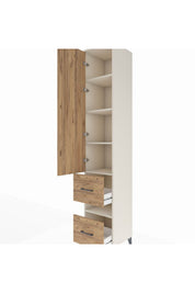 Hyperion Dolap 5 Raflı 2 Çekmeceli Tek Kapaklı 44x44x243 - S64M163V3B