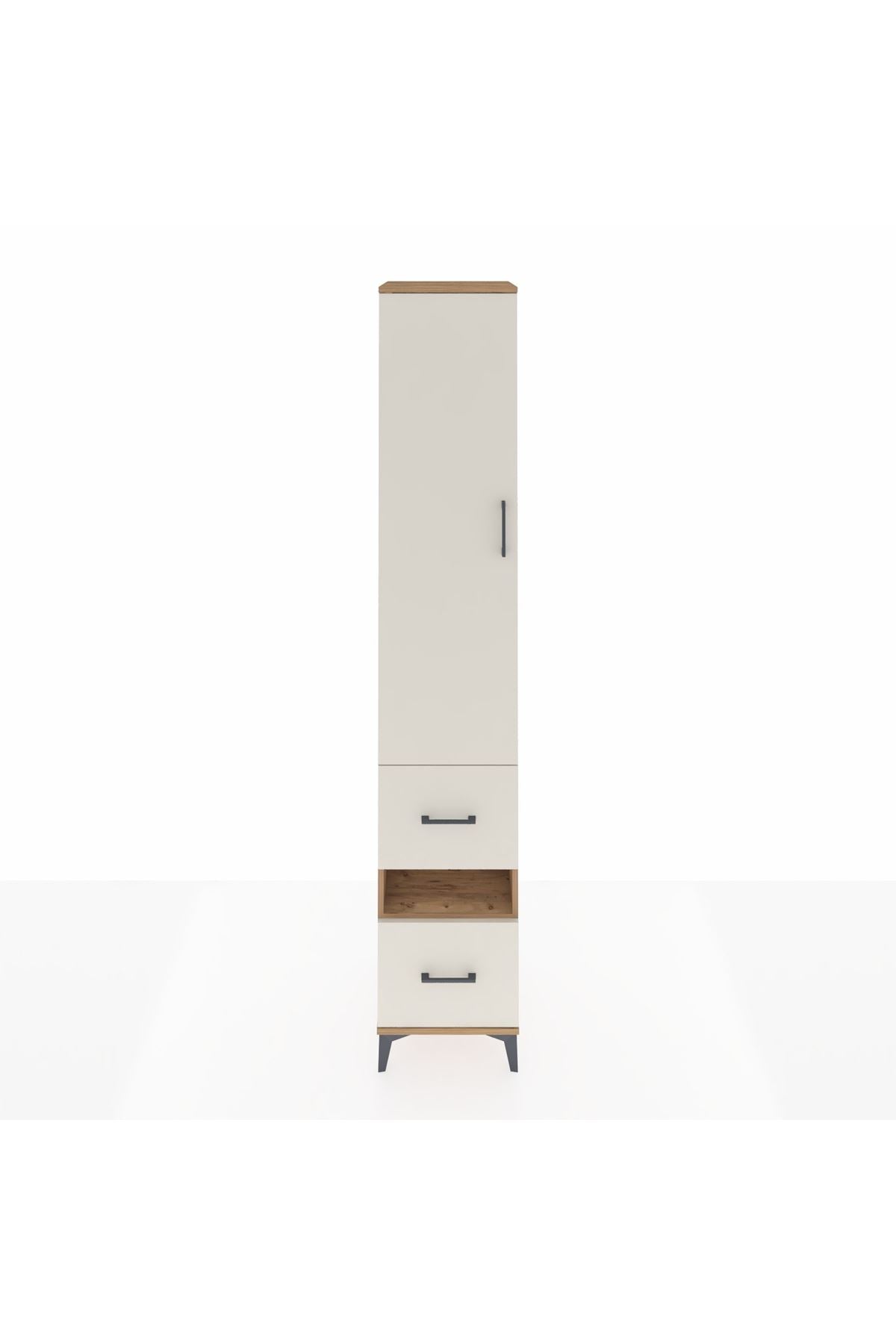 Hyperion Dolap 5 Raflı 2 Çekmeceli Tek Kapaklı 44x44x243 - S64M163V7B