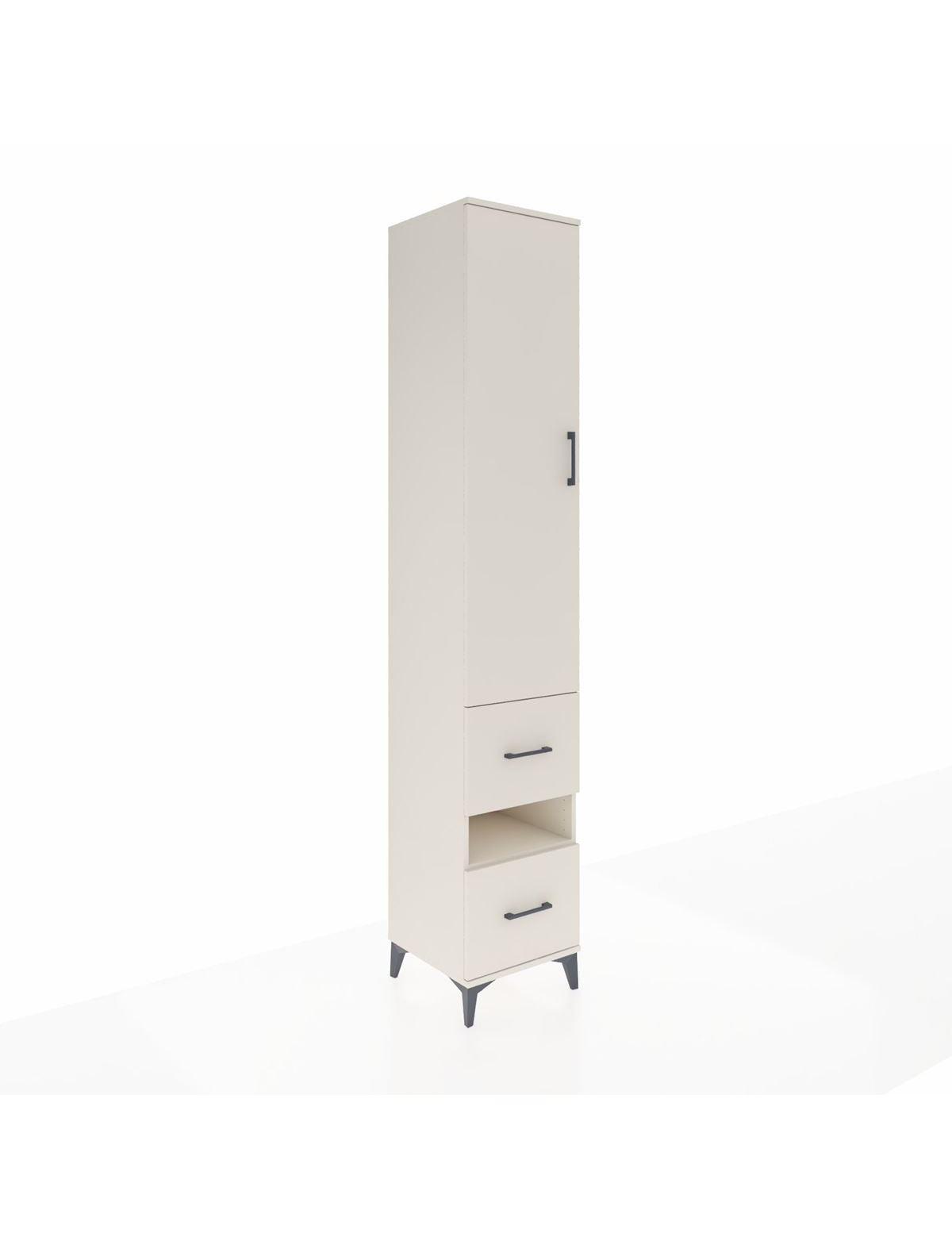 Hyperion Dolap 3 Raflı 2 Çekmeceli Tek Askılı 44x44x243 - S64M164V1B