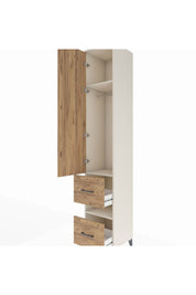 Hyperion Dolap 3 Raflı 2 Çekmeceli Tek Askılı 44x44x243 - S64M164V3B