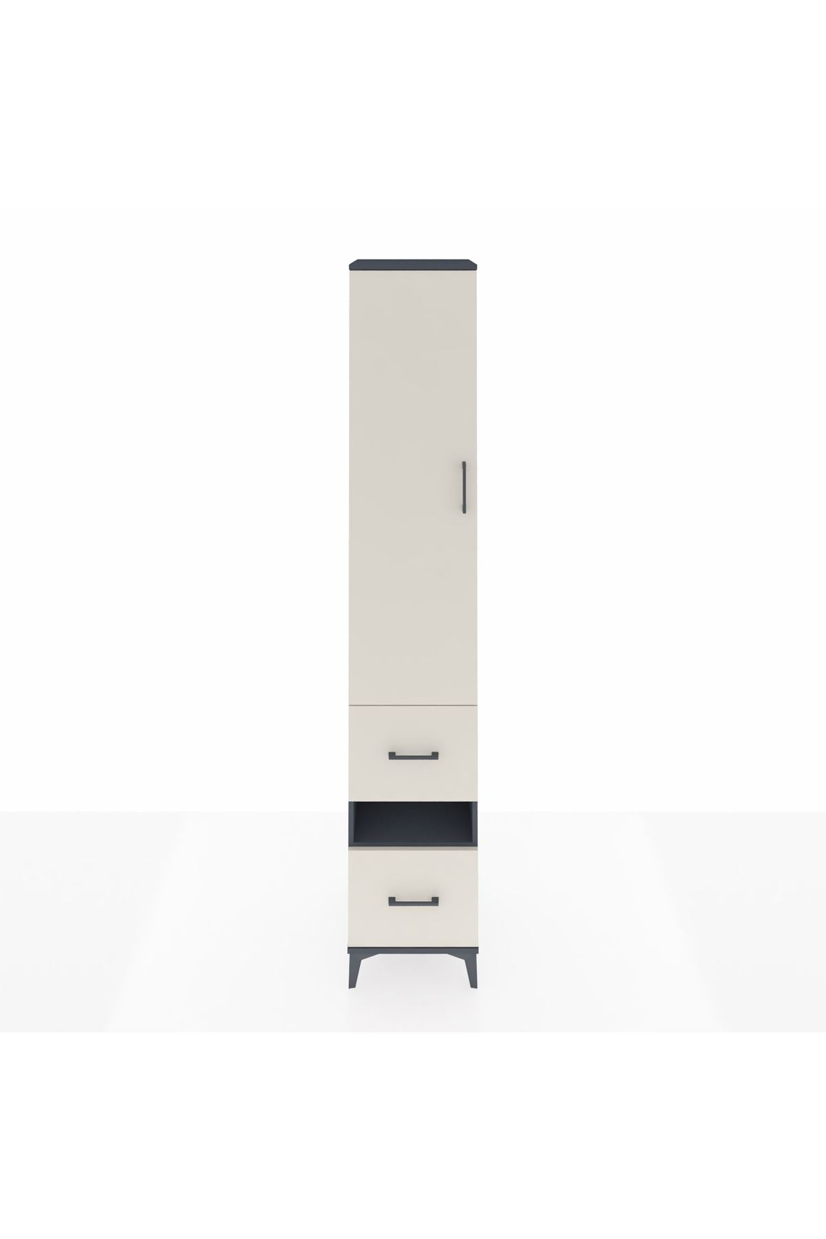 Hyperion Dolap 3 Raflı 2 Çekmeceli Tek Askılı 44x44x243 - S64M164V4B