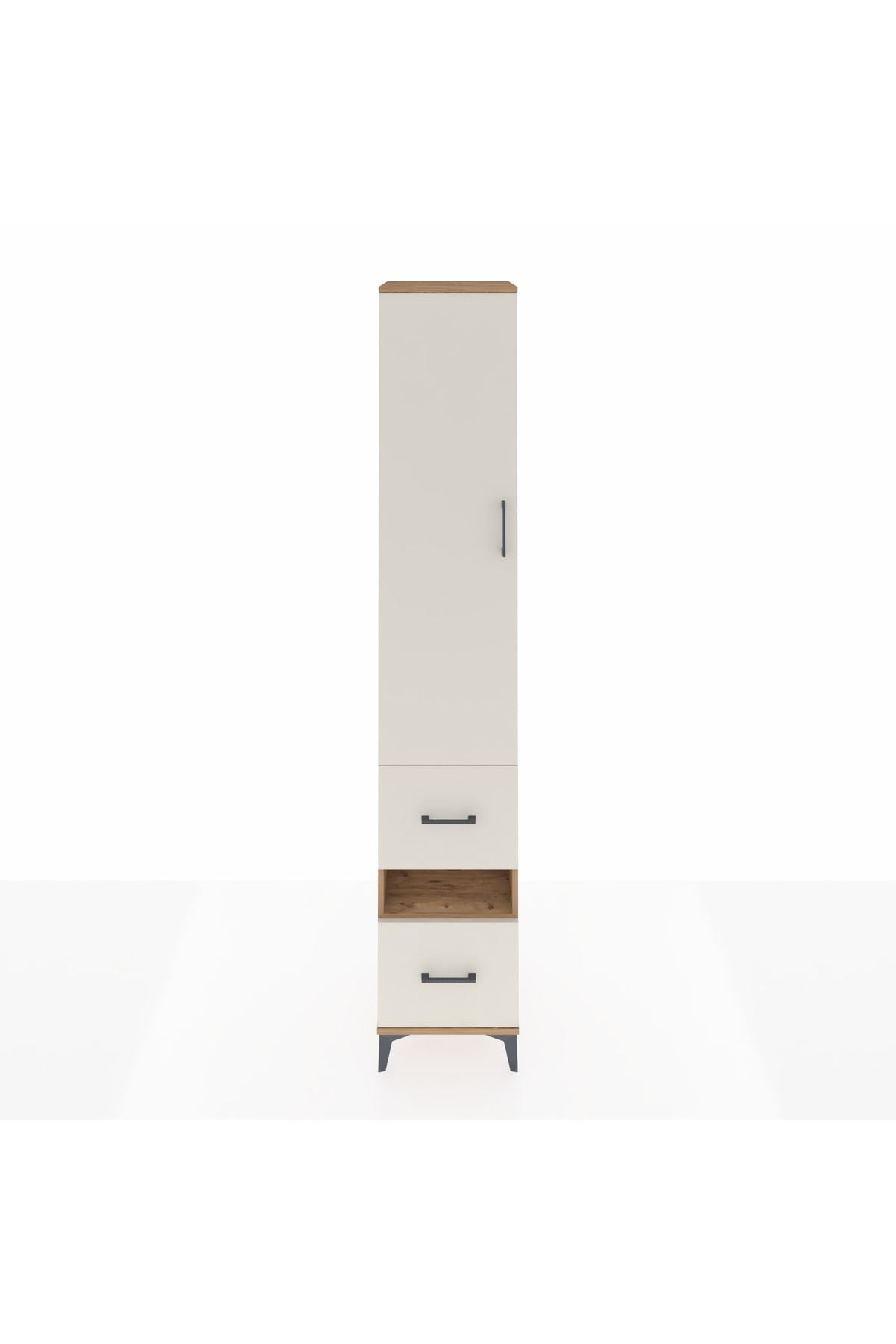 Hyperion Dolap 3 Raflı 2 Çekmeceli Tek Askılı 44x44x243 - S64M164V7B