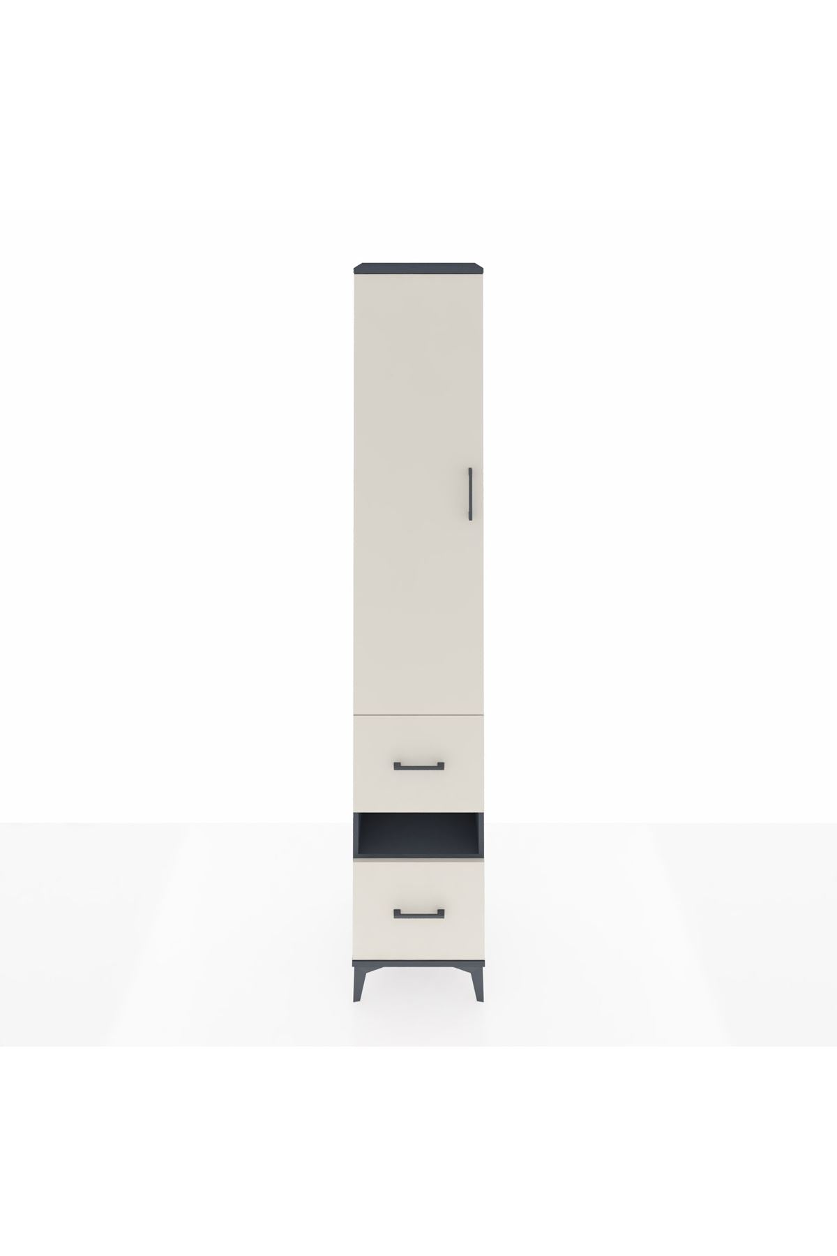 Hyperion Dolap 5 Raflı 2 Çekmeceli Tek Kapaklı 44x44x243 - S64M165V4B