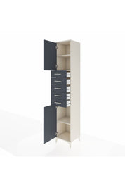 Hyperion Dolap 3 Raflı 5 Çekmeceli 2 Kapaklı 44x44x243 - S64M166V2B
