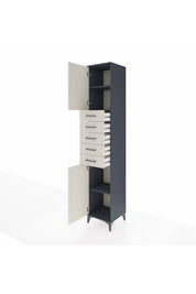 Hyperion Dolap 3 Raflı 5 Çekmeceli 2 Kapaklı 44x44x243 - S64M166V4B