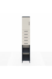 Hyperion Dolap 3 Raflı 5 Çekmeceli Tek Kapaklı 44x44x243 - S64M167V4B