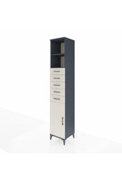 Hyperion Dolap 3 Raflı 5 Çekmeceli Tek Kapaklı 44x44x243 - S64M168V4B