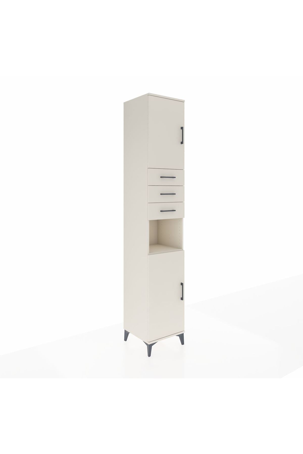 Hyperion Dolap 4 Raflı 3 Çekmeceli 2 Kapaklı 44x44x243 - S64M169V1B