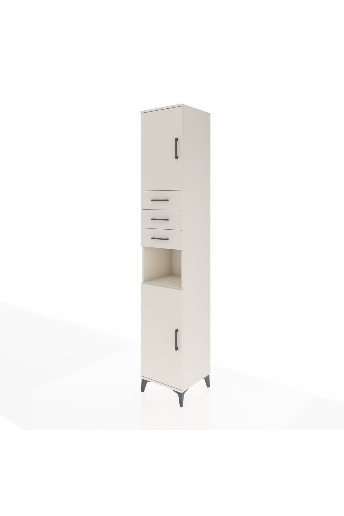 Hyperion Dolap 4 Raflı 3 Çekmeceli 2 Kapaklı 44x44x243 - S64M169V1B