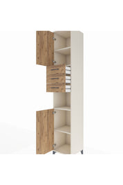 Hyperion Dolap 4 Raflı 3 Çekmeceli 2 Kapaklı 44x44x243 - S64M169V3B
