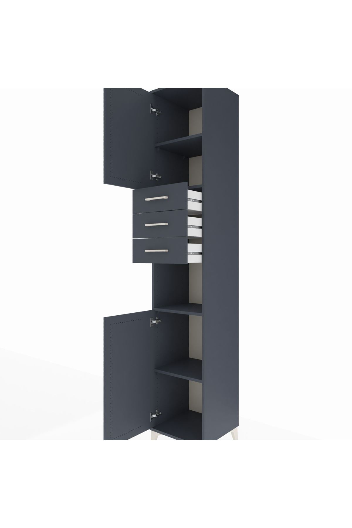 Hyperion Dolap 4 Raflı 3 Çekmeceli 2 Kapaklı 44x44x243 - S64M169V5B