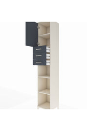 Hyperion Dolap 4 Raflı 3 Çekmeceli Tek Kapaklı 44x44x243 - S64M170V2B