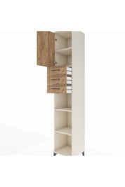 Hyperion Dolap 4 Raflı 3 Çekmeceli Tek Kapaklı 44x44x243 - S64M170V3B
