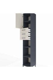 Hyperion Dolap 4 Raflı 3 Çekmeceli Tek Kapaklı 44x44x243 - S64M170V4B