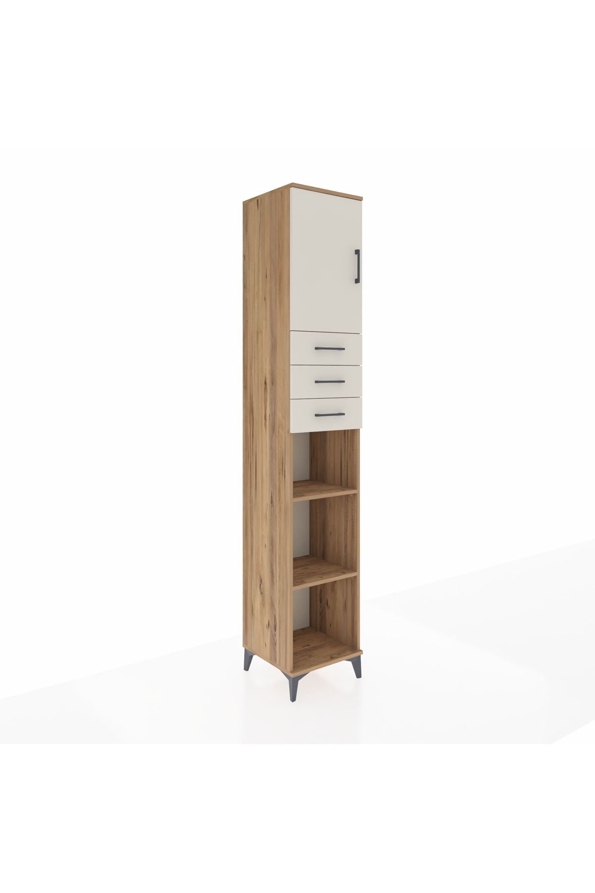 Hyperion Dolap 4 Raflı 3 Çekmeceli Tek Kapaklı 44x44x243 - S64M170V7B