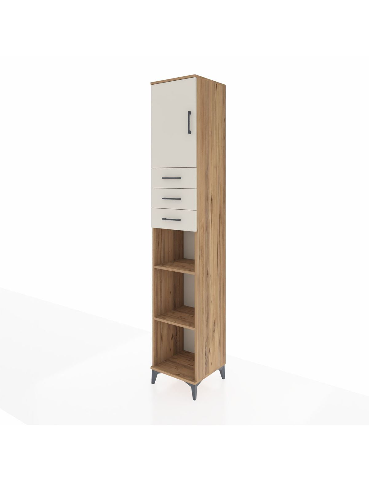 Hyperion Dolap 4 Raflı 3 Çekmeceli Tek Kapaklı 44x44x243 - S64M170V7B