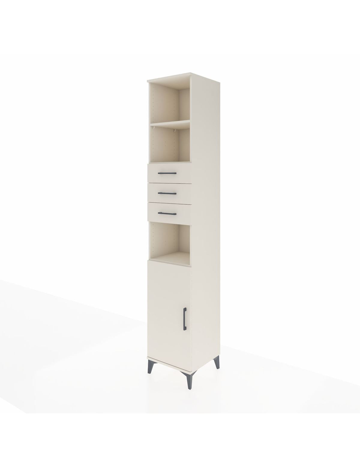 Hyperion Dolap 4 Raflı 3 Çekmeceli Tek Kapaklı 44x44x243 - S64M171V1B