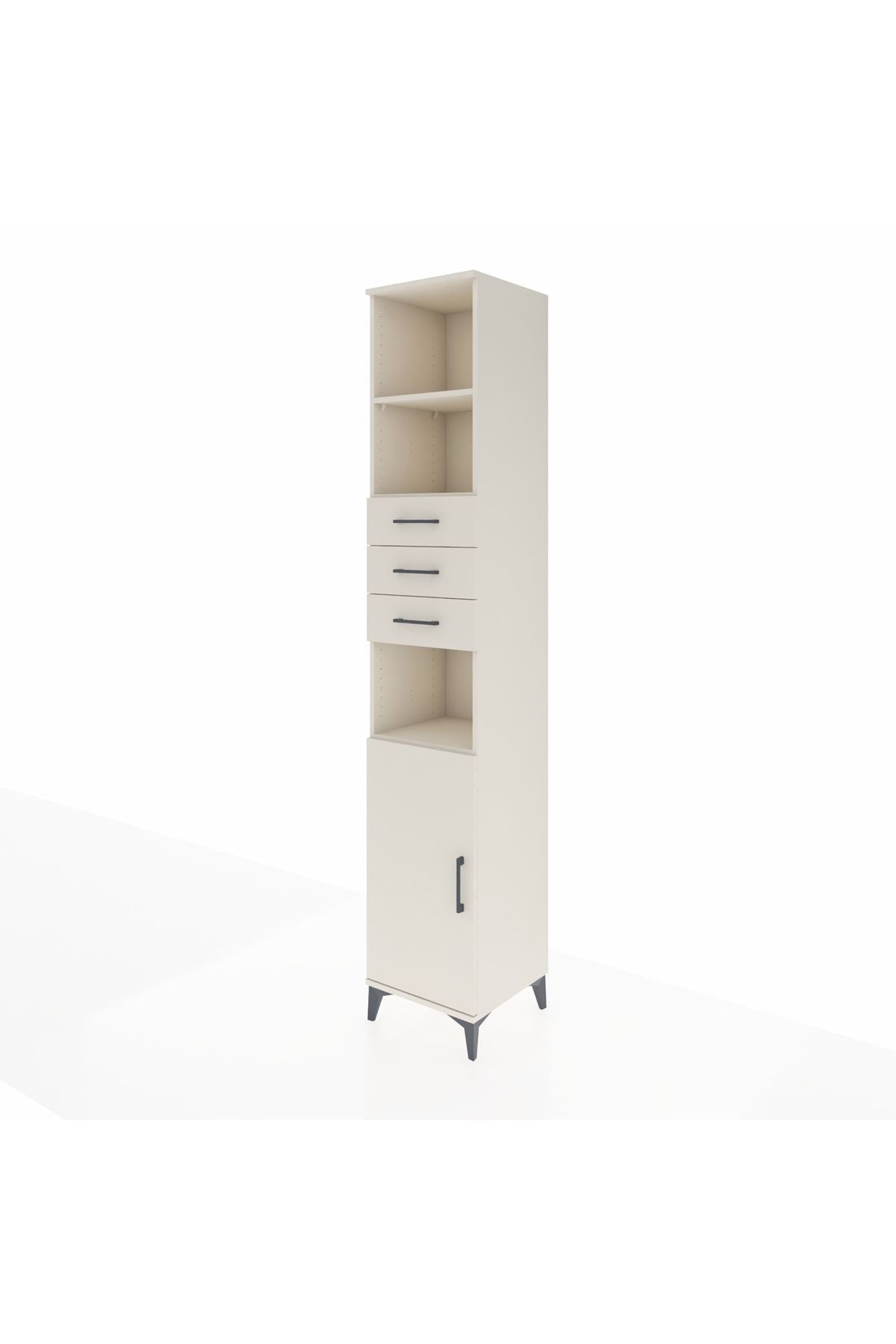 Hyperion Dolap 4 Raflı 3 Çekmeceli Tek Kapaklı 44x44x243 - S64M171V1B