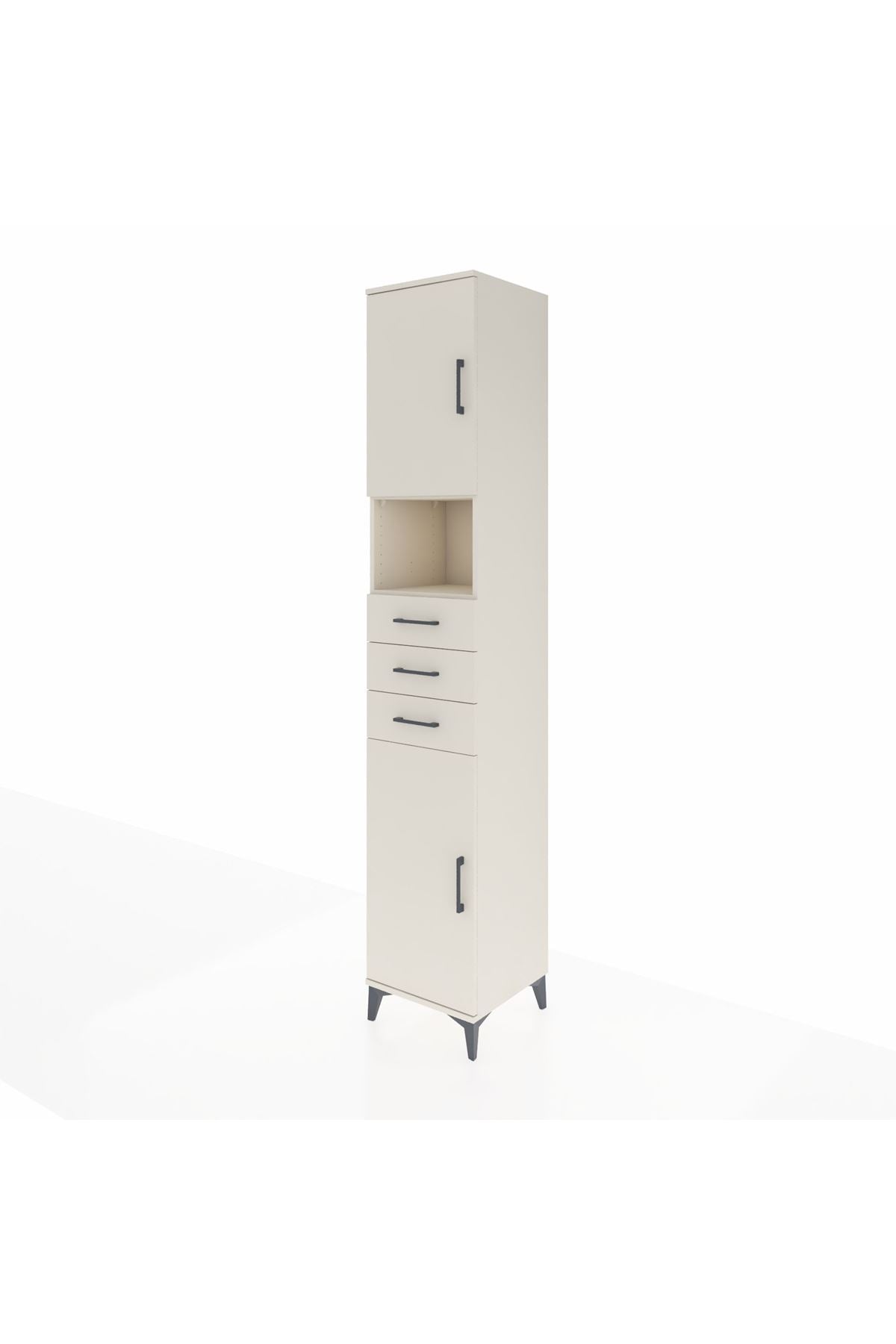 Hyperion Dolap 4 Raflı 3 Çekmeceli 2 Kapaklı 44x44x243 - S64M172V1B
