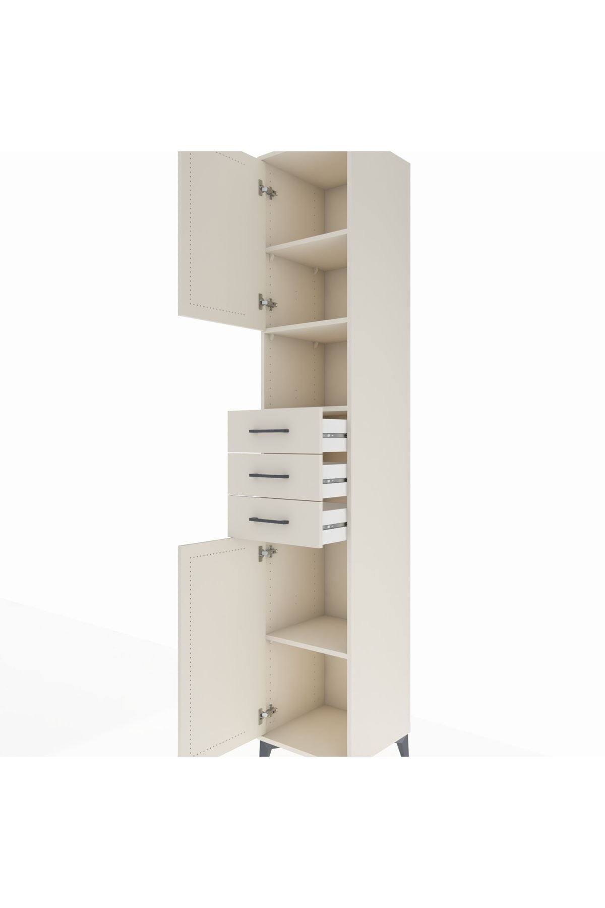 Hyperion Dolap 4 Raflı 3 Çekmeceli 2 Kapaklı 44x44x243 - S64M172V1B