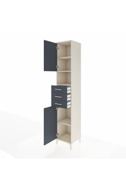 Hyperion Dolap 4 Raflı 3 Çekmeceli 2 Kapaklı 44x44x243 - S64M172V2B