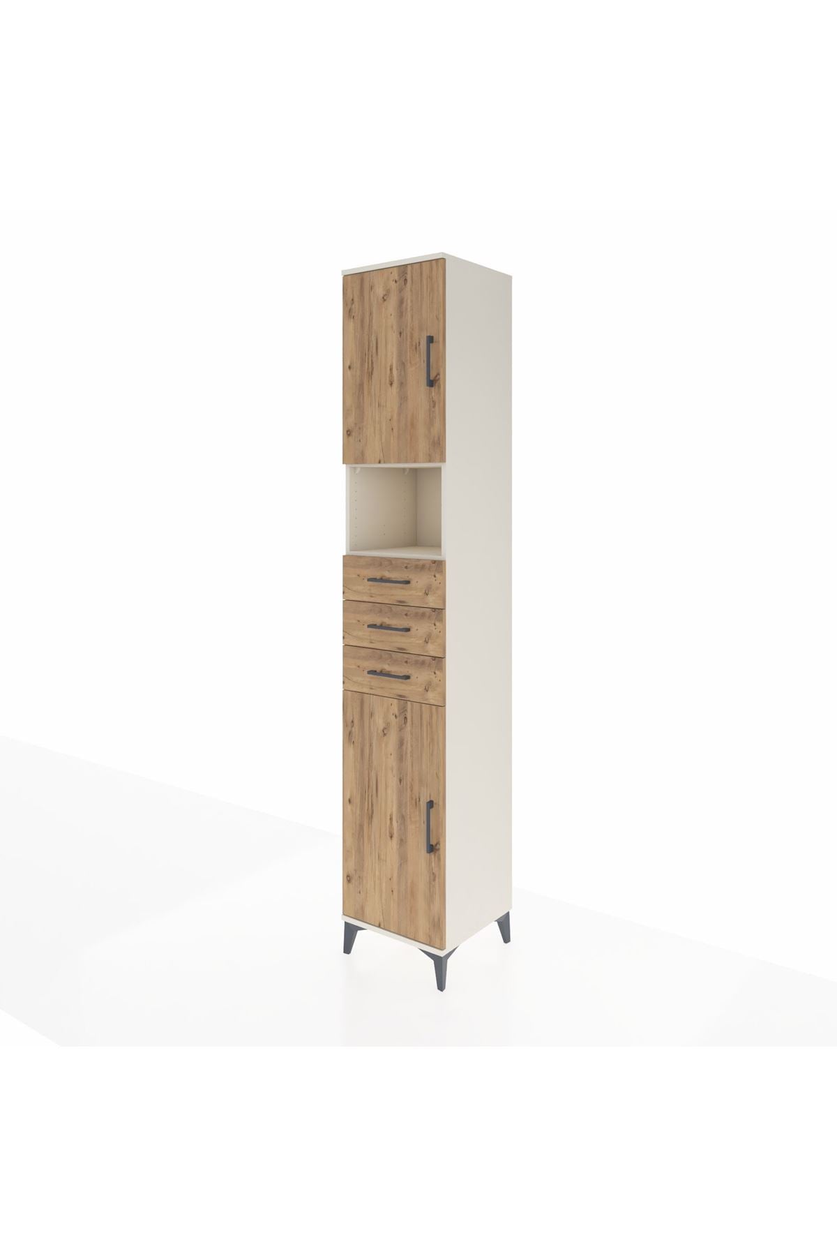 Hyperion Dolap 4 Raflı 3 Çekmeceli 2 Kapaklı 44x44x243 - S64M172V3B