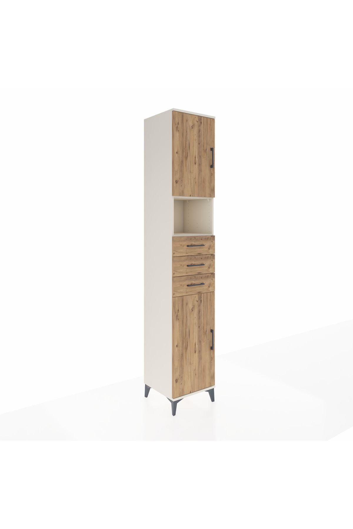 Hyperion Dolap 4 Raflı 3 Çekmeceli 2 Kapaklı 44x44x243 - S64M172V3B