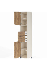 Hyperion Dolap 4 Raflı 3 Çekmeceli 2 Kapaklı 44x44x243 - S64M172V3B