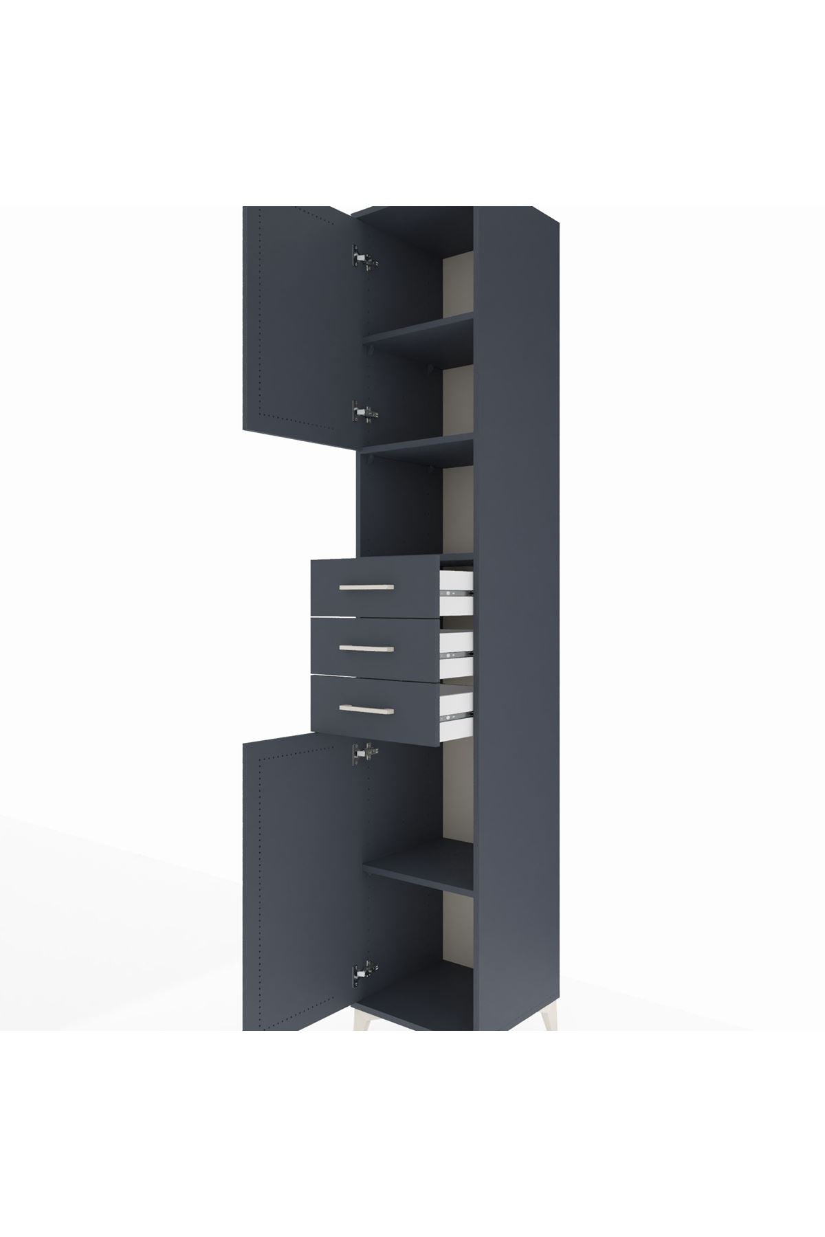 Hyperion Dolap 4 Raflı 3 Çekmeceli 2 Kapaklı 44x44x243 - S64M172V5B