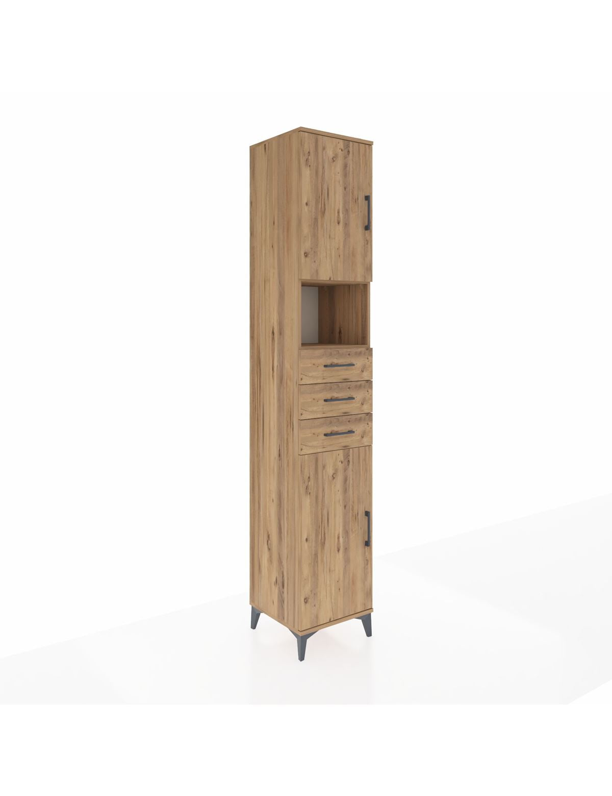Hyperion Dolap 4 Raflı 3 Çekmeceli 2 Kapaklı 44x44x243 - S64M172V9B