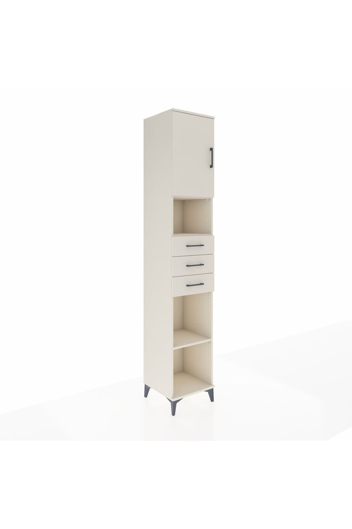 Hyperion Dolap 4 Raflı 3 Çekmeceli Tek Kapaklı 44x44x243 - S64M173V1B