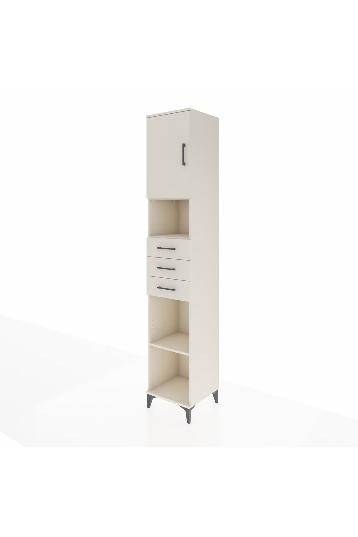 Hyperion Dolap 4 Raflı 3 Çekmeceli Tek Kapaklı 44x44x243 - S64M173V1B