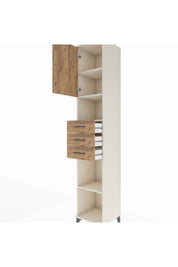 Hyperion Dolap 4 Raflı 3 Çekmeceli Tek Kapaklı 44x44x243 - S64M173V3B