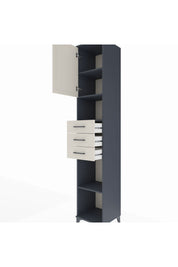 Hyperion Dolap 4 Raflı 3 Çekmeceli Tek Kapaklı 44x44x243 - S64M173V4B